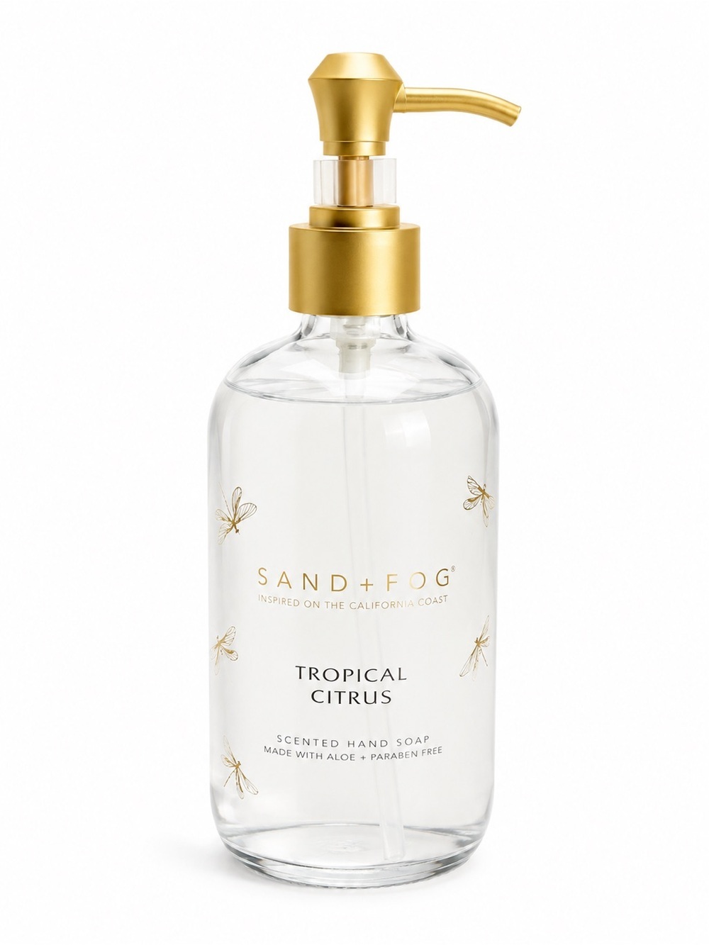 SAND + FOG Tropical Citrus Hand Soap — Gold Pump